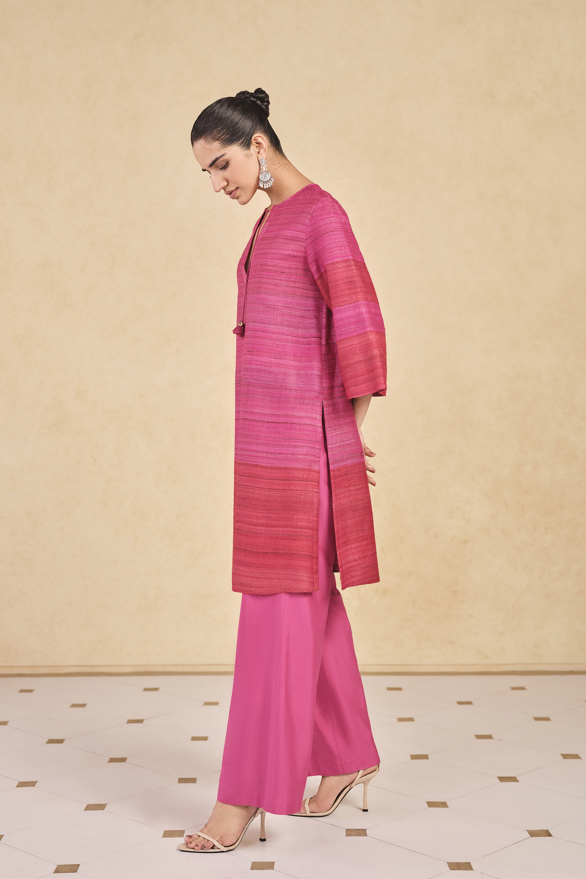 Tesfaye Silk Co-ord - Pink, Pink, image 3